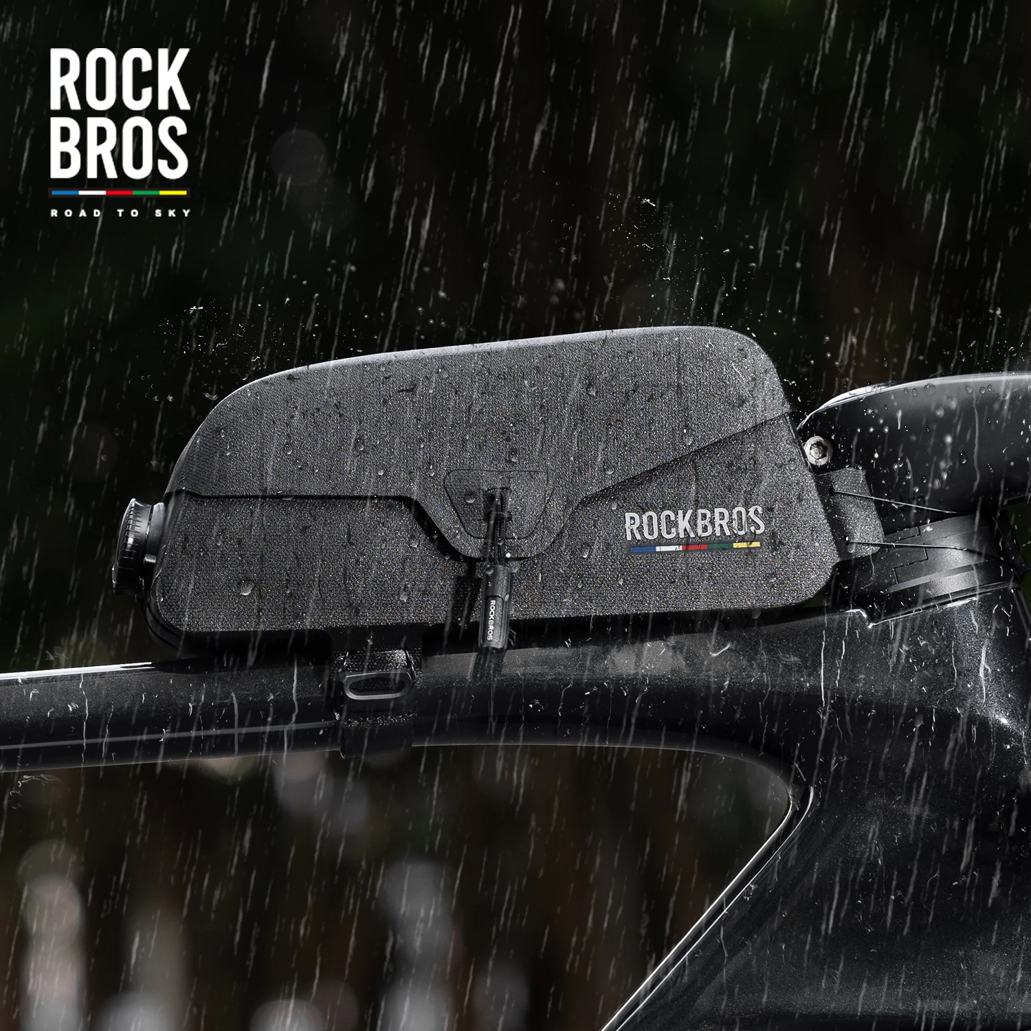 ROCKBROS Bicycle Bag Magnetic Lid Top Tube Bag Waterproof Suction Front Bag Mobile Phone