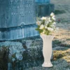 Cemetery Decoration Decorations Beige Vase Adornment Memorial Flower Decorate Father 4