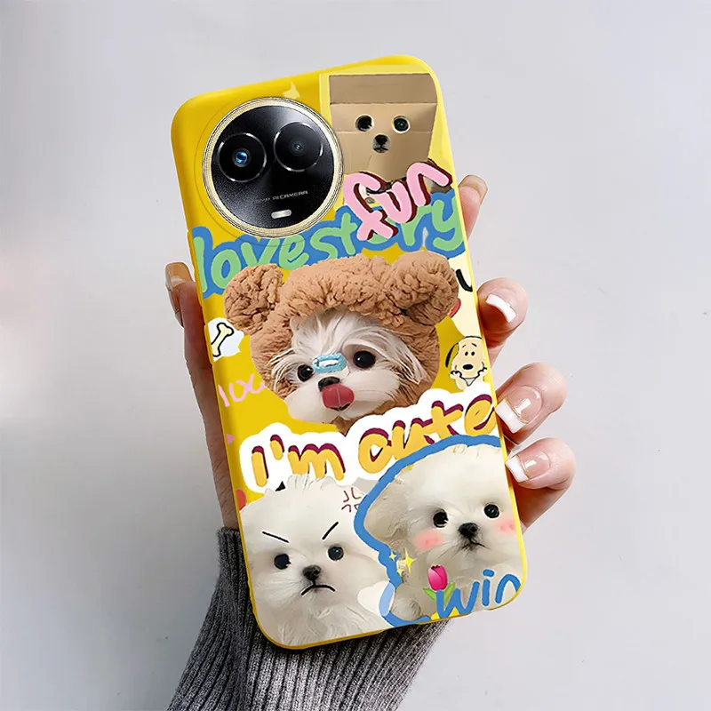 Cute Cartoon Cat and Funny Dog Silicone Phone Case Cover