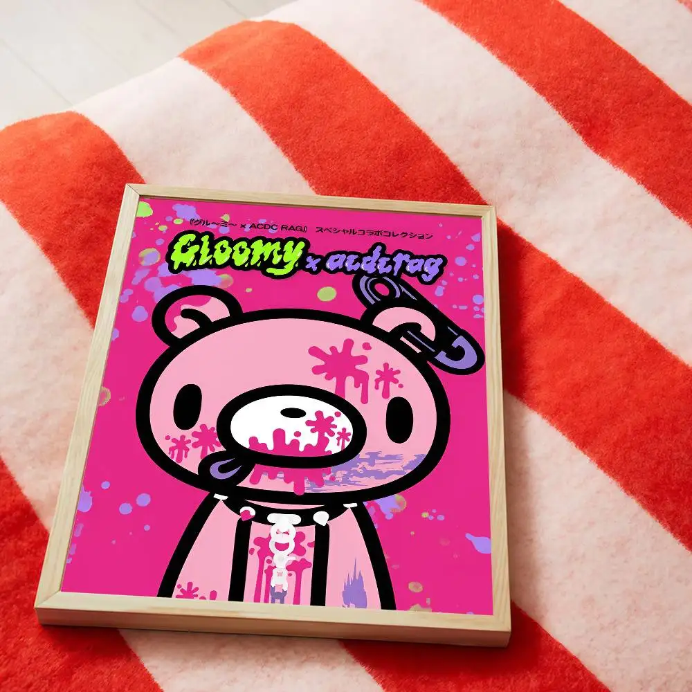 C-Cartoon G-Gloomy Bear Vintage-Poster, klebrige Whitepaper-Drucke, Poster, Kunstwerk, Poster, Wandaufkleber – Detail 6