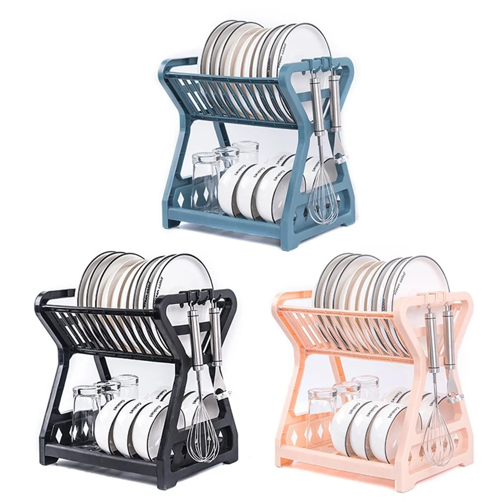 Dish Drainer Drying Organizer for Kitchen Double Layer Multi Purpose Sink  Rack