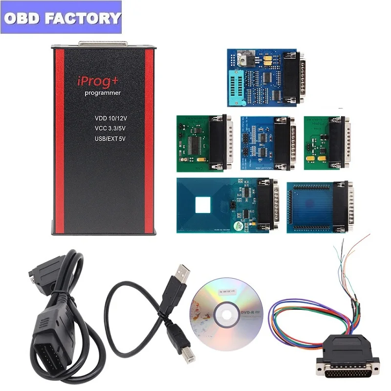 IPROG + Iprog Pro ECU Программатор Полный Комплект Eeprom IMMO 6/7/12 адаптеры Автомагнитола