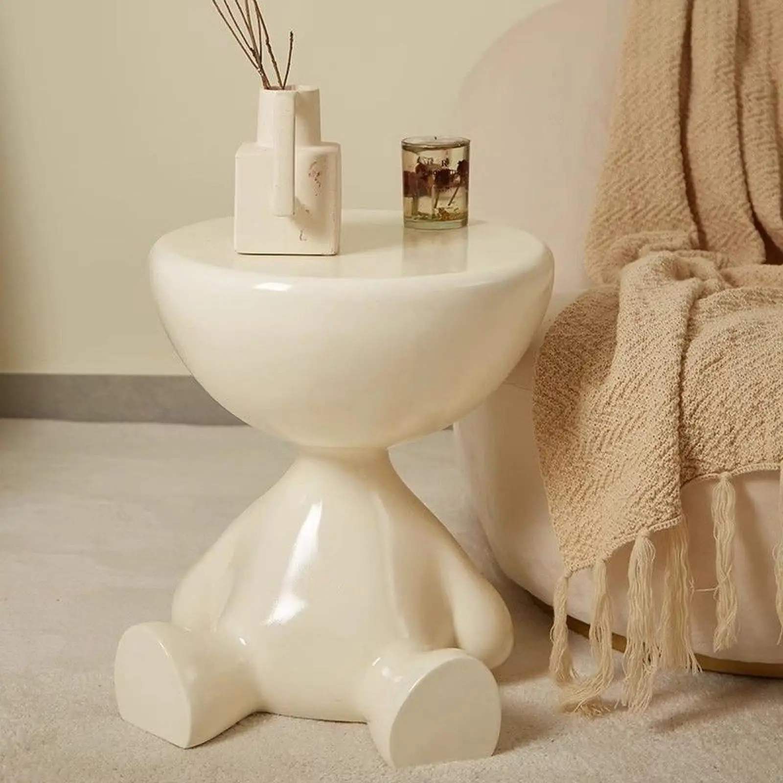 Side Table Flat Head Bedside Table Household Sofa Side Rack Bedroom Balcony Movable Mini Table Small Apartment Movable Tea Table 6