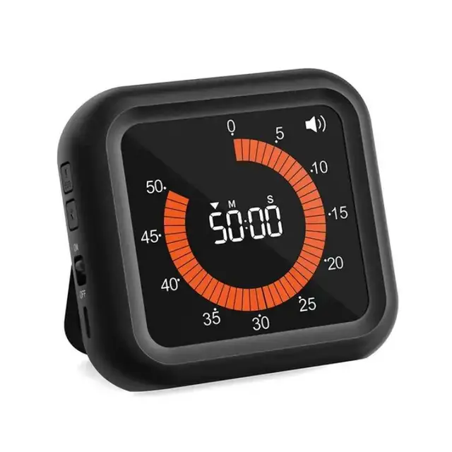 New Rotary Timer Smart Silent Visual Analog Timer For Kids and Adults Optional Alert Hour Meter For Kitchen Indoor Reading Room 1