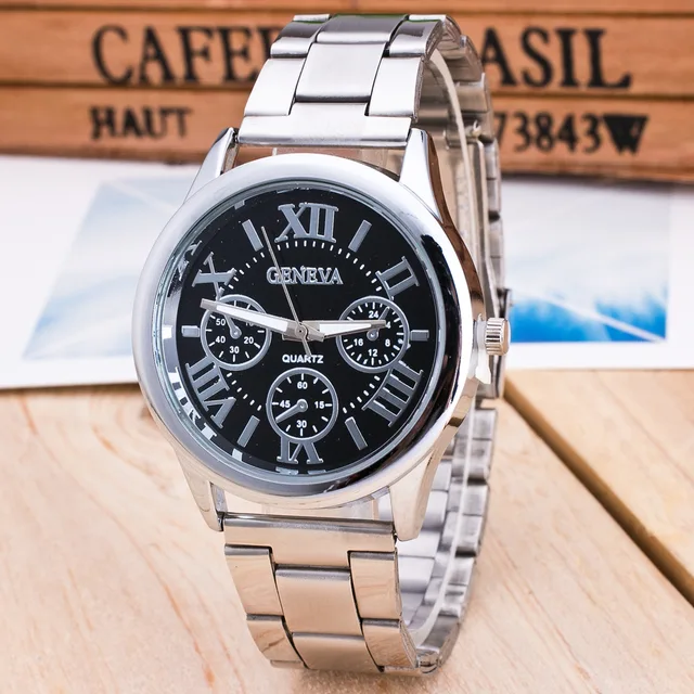 Brand 3 Eyes Silver Geneva Casual Quartz Watch Women Stainless Steel Dress Watches Relogio Feminino Ladies Clock Hot Sale 1