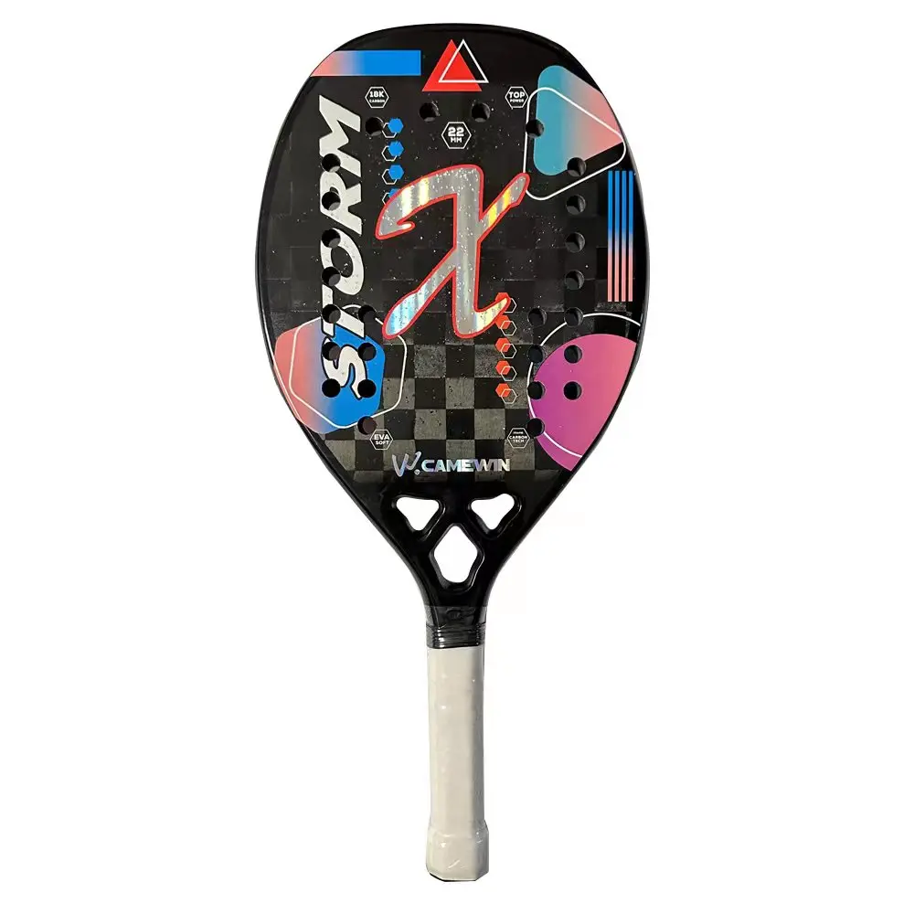 2023 new original camewin18k super soft eva carbon fiber beach tennis racket with bag