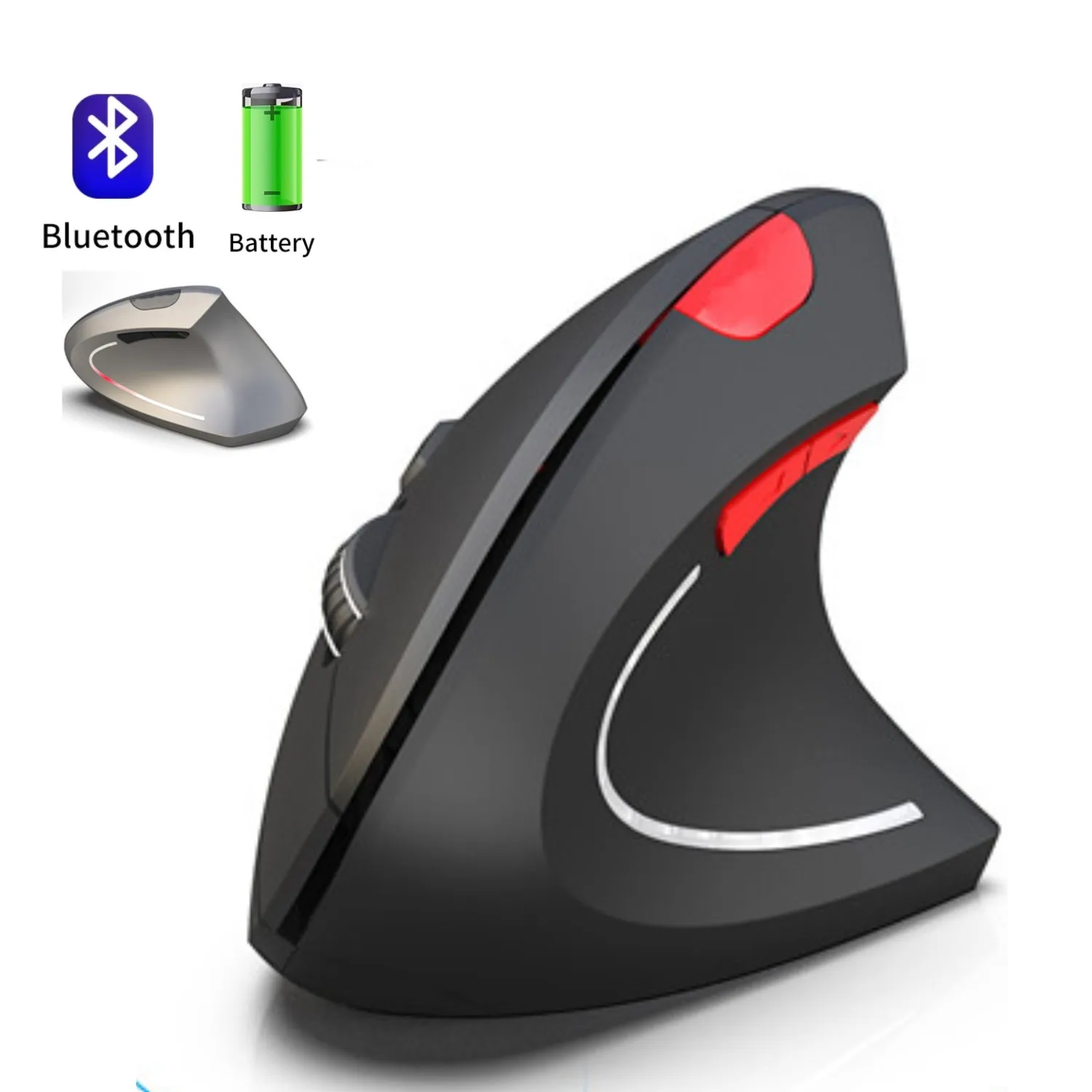 Беспроводная геймерская мышь Bluetooth-набор Вертикальная Эргономичная