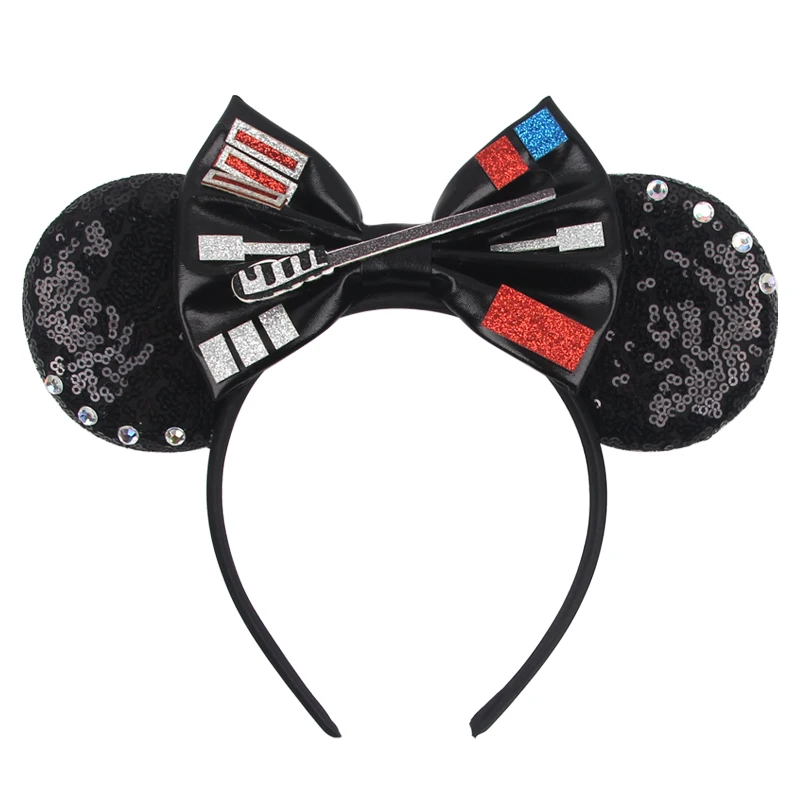 1 Stück Charakter-Mausohren Haarreif mit Pailletten-Schleife für Mädchen und Jungen, Festival-Party-Cosplay DIY Haaraccessoires Boutique