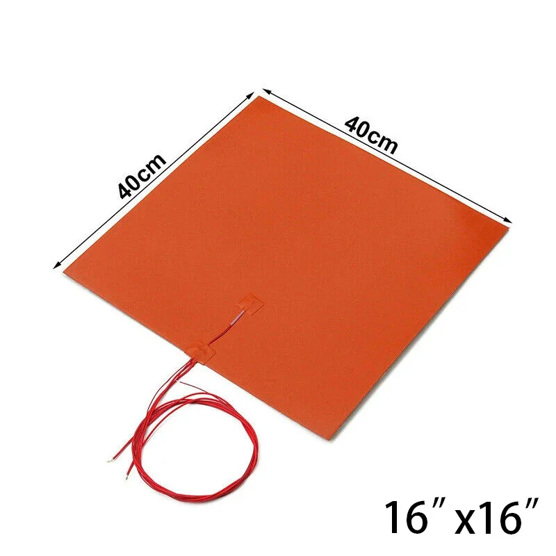 400*400MM 110V/220V 1400W Silicone Heater Mat Pad For Printer Heated Bed Heating For Household Tool Decoration
