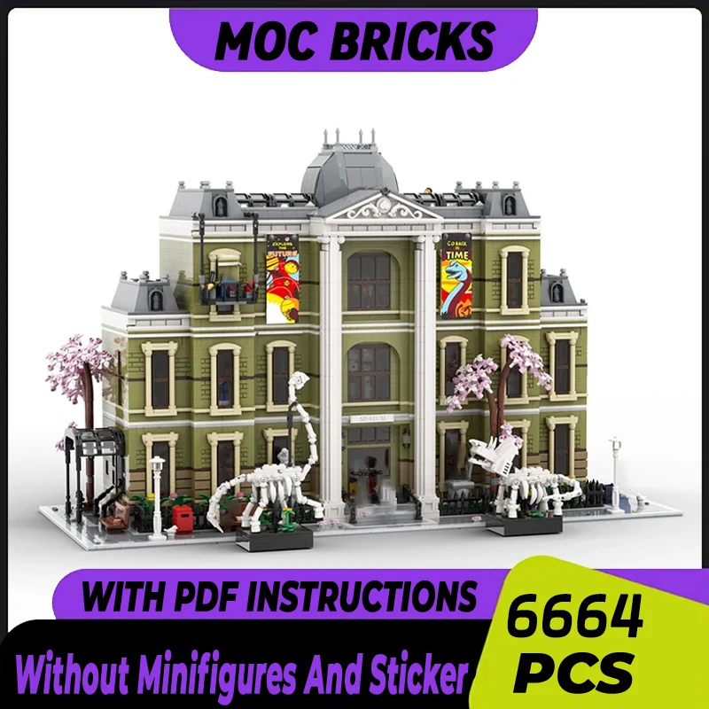 

Street View Model Moc Building Bricks Monumental Natural History Museum Technology Blocks Gifts Christmas Toys DIY Sets Assembly