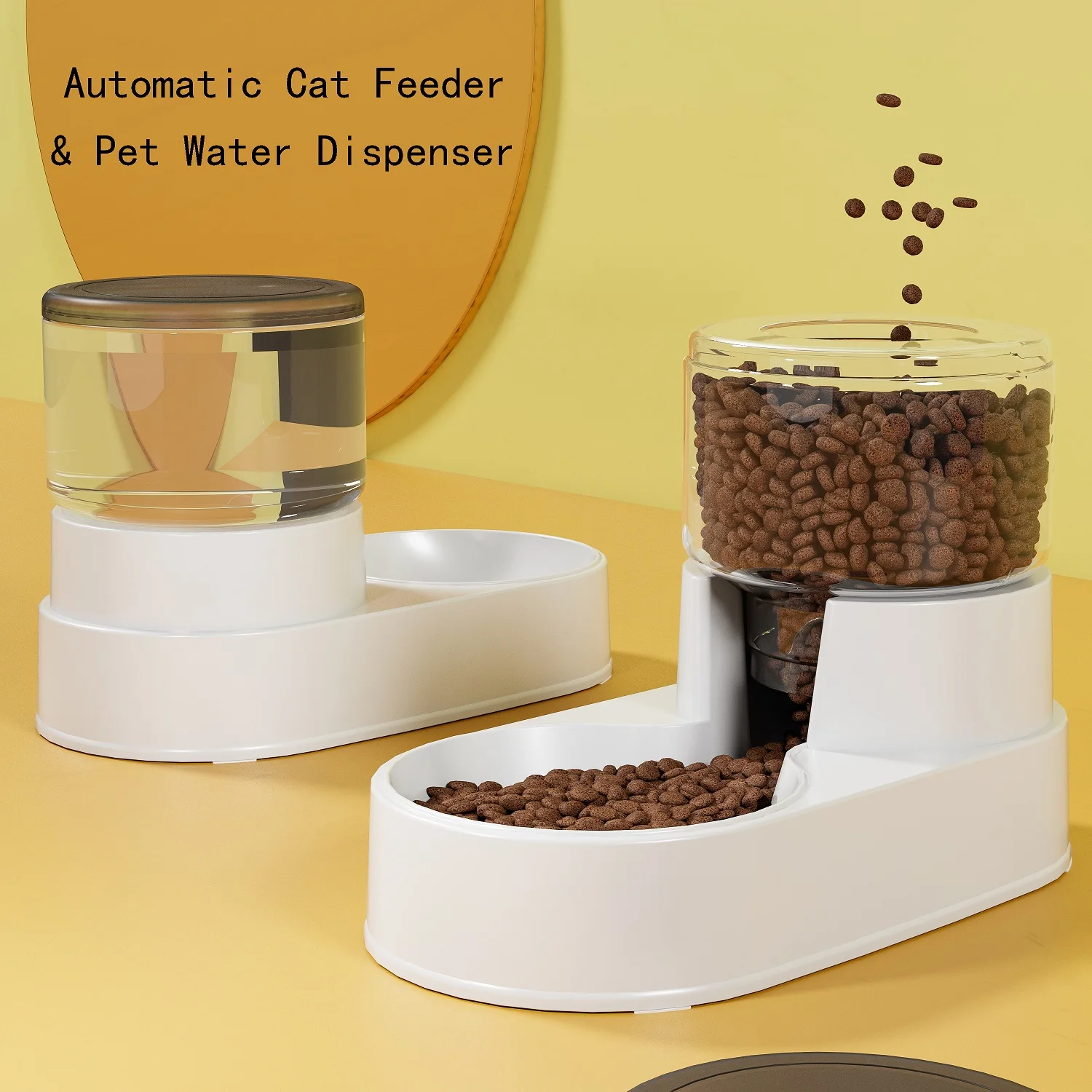AutomaticCatFeederWaterPetSmartCatFoodDispenserAutoFeederFor