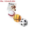Dog Toy Set Q-MONSTER Thick Walled Natural Rubber Squeak Chew Balls for Dogs Tennis Interactive Bouncy Balls for Training 4-pack 2
