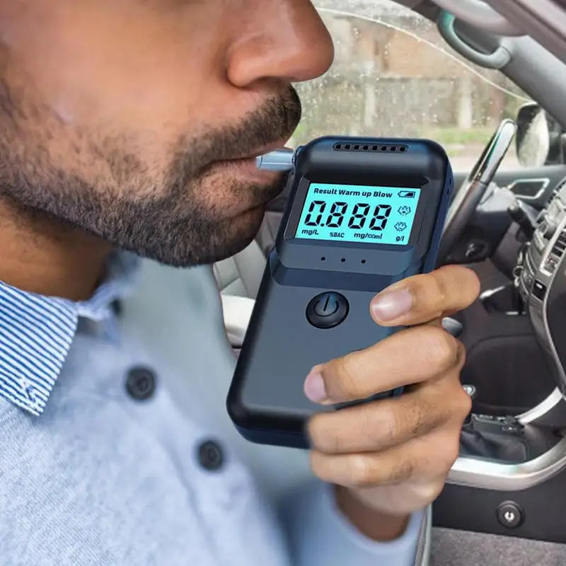 Lightweight Digital Alcohol Tester Professional Alcohol Detector Breathalyzer Polices Alcotester LCD Display Drunk Driving Test alcohol tester breath alcohol tester