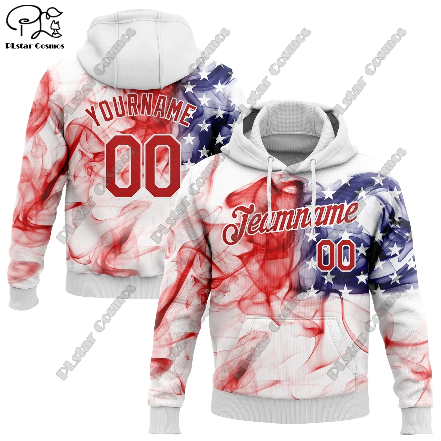 New Custom Hoodie Collection 3D Printed American Flag Pattern Hoodie Women Men Casual Team Gifts
