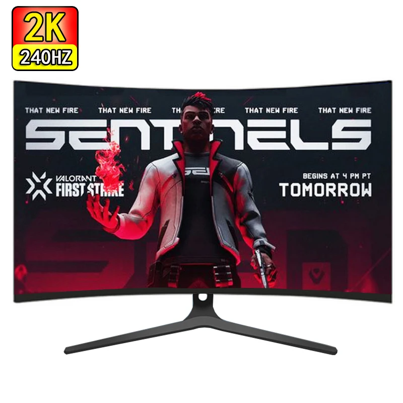 

27 inch Curved Monitor Gamer 240hz 2k HD Gaming Displays LCD Computer Monitor PC HDMI/DP Compatible Monitors for Desktop 1MS