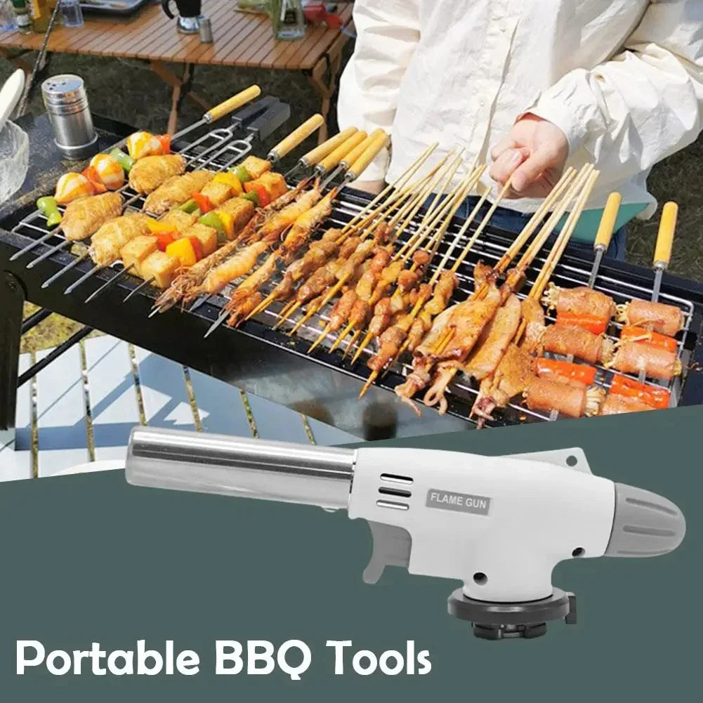 Gas Lighter Adjustable Flame Gas Lighters Ignition Head with Reverse Use Kitchen Jet Blow Torch Lighter for BBQ Butane Lighter