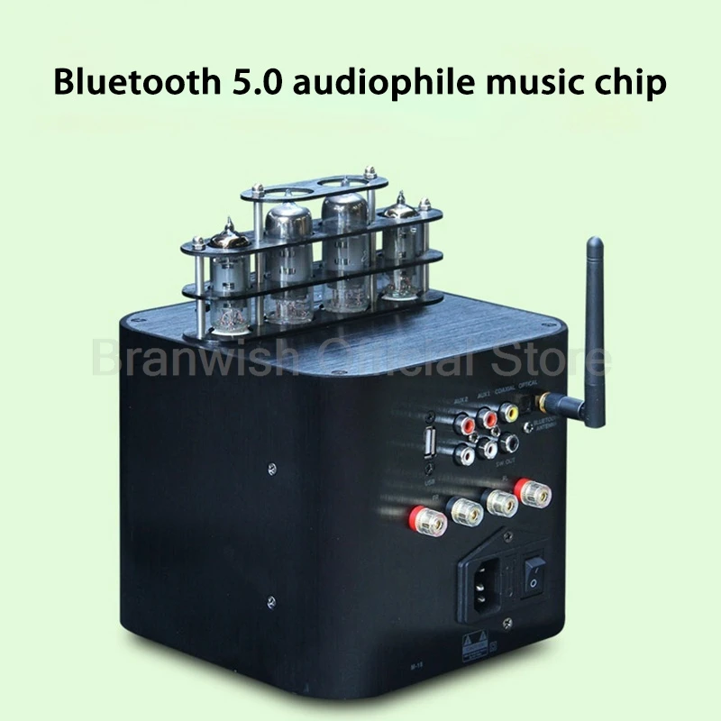 150W 2 채널 HiFi 튜브 증폭기 5.0 Bluetooth 앰프 스테레오 사운드 시스템 홈 시어터 스튜디오 용 광학/동축/USB/AUX 입력