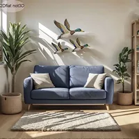 3Pcs Mallard Duck Wooden Wall Decor, Flying Duck Wall Art for Rustic Home Decoration 5