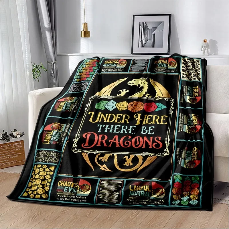 DNDDDBlanketRPGDungeonsandDragonsThrowBlanketSoftWarmCozy