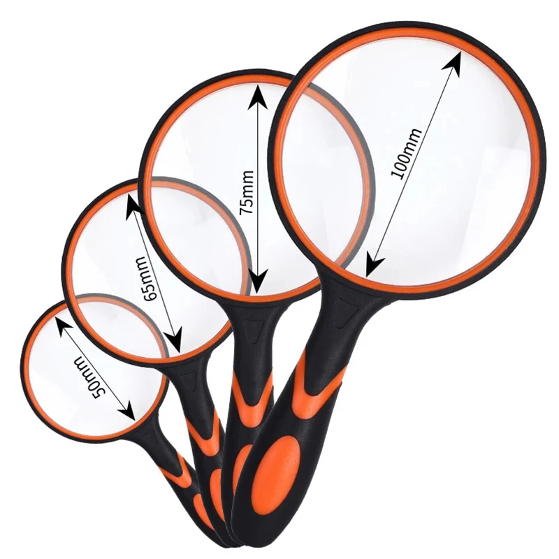 Magnifying Glass 6X 7X 8X 10X Magnifying Glass For Kids Seniors Handheld Reading Magnifier Magnifying Lens For Reading Science Nature Exploration