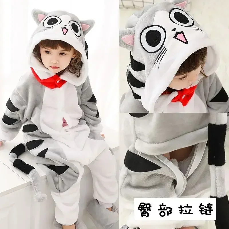Boys Girls Unicorn Pajamas Kids Animal Pijama Children Flannel Kigurumi Onesies Baby Sstitch Blanket Sleepers Jumpsuit kids pajamas