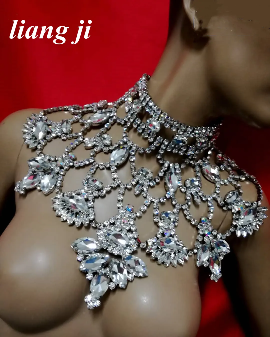 여성을위한 크리스탈 목걸이 목걸이 Choker Collares Para mujer goth цепочка на шею женская 쥬얼리 드롭 목걸이 귀걸이 세트