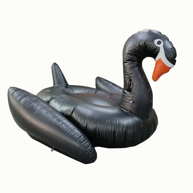 White Swan swim ring Adult Water Black Swan Mount Inflatable Large Floating Bed Padded、
