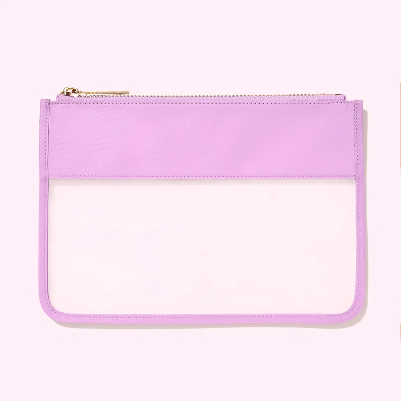 PVC Transparent Cosmetic Bag Women Girl Clear Multicolor Makeup Storage Bag Flat Zipper Bag Waterproof Travel Cosmetic Brush Bag 5