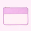 PVC Transparent Cosmetic Bag Women Girl Clear Multicolor Makeup Storage Bag Flat Zipper Bag Waterproof Travel Cosmetic Brush Bag 5