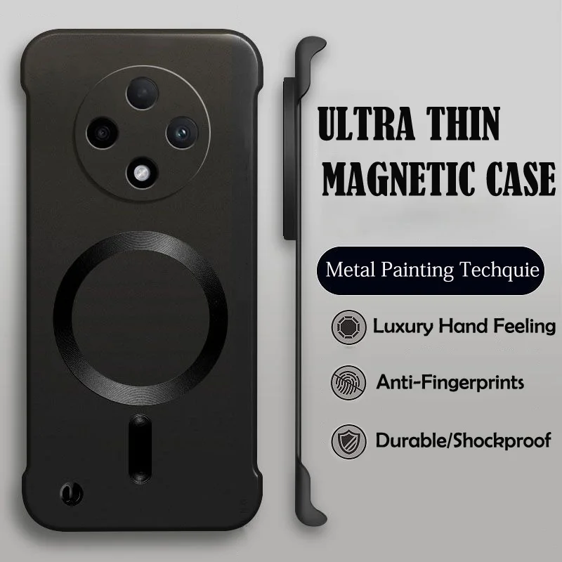 Luxury Magnetic Magsafe Wireless Charging Phone Case with Protective Bumper