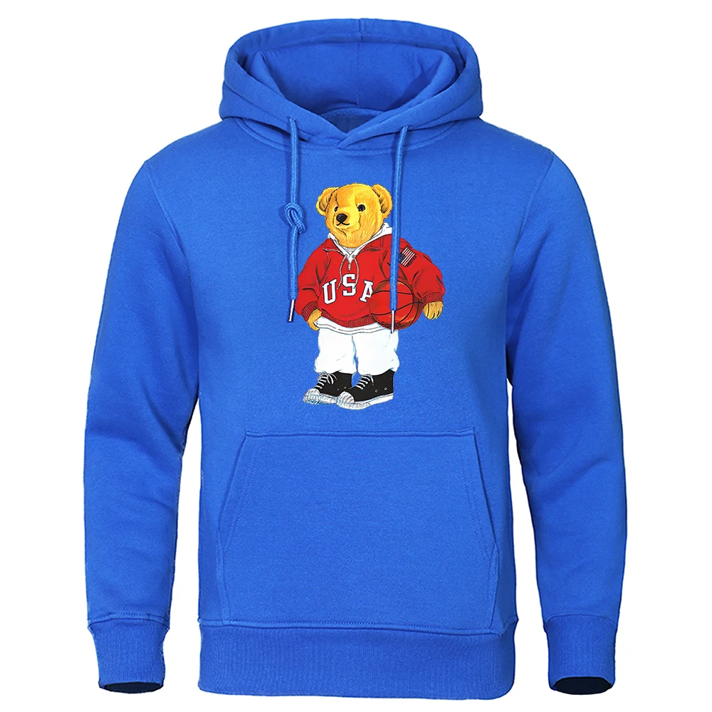 Sports Fashion Teddy Bear Singer Mens Hoodies Casual Comfortable Clothing Cartoons Loose New Hoody Casual Hip Hop Men Pullovers
