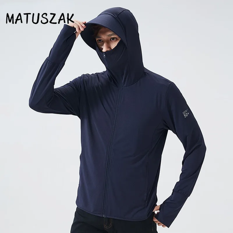 

Men Golf Windbreaker Sun Protection Clothing UPF50 UV Block Hood Thin Outerwear Summer Jacket Sport Camping Fishing Skin Coat