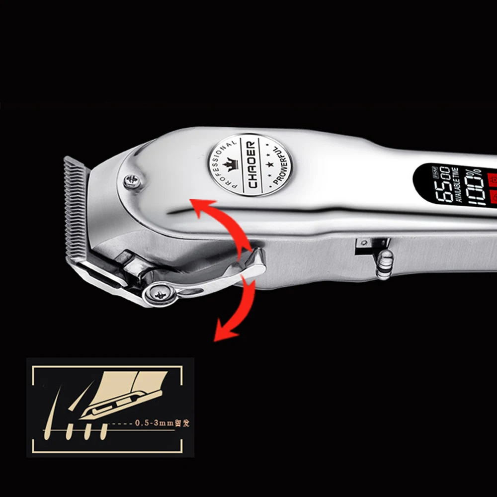 Electric Pusher, LCD Hair Clipper, Electric Push Scissor, All Metal Hair Clipper, Retro Style 5