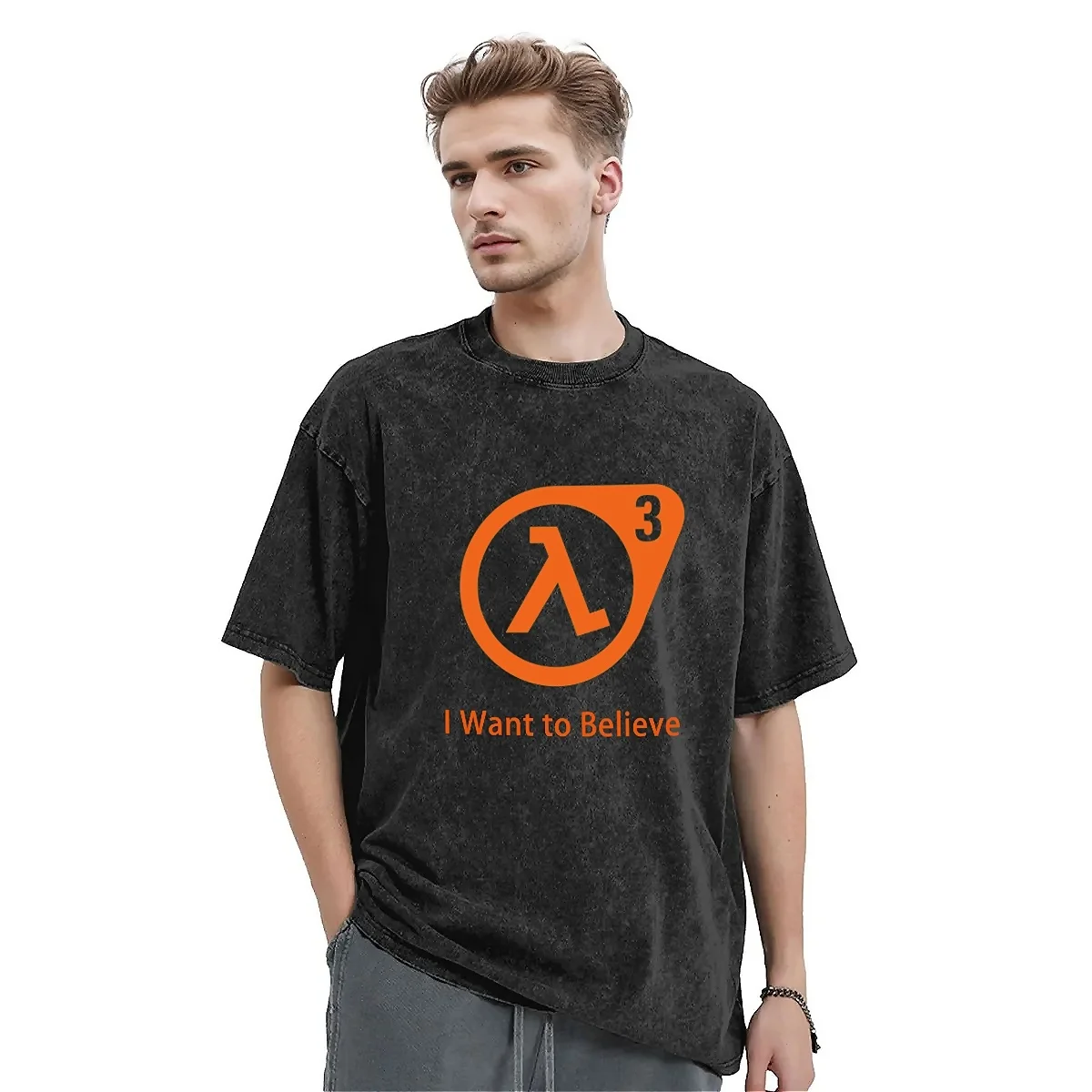 

Футболка H-Half L-Life 3, забавные пляжные футболки I Want To Believe Y2K 2024, Повседневная Необычная футболка для мужчин, дизайнерские топы с коротким рукавом