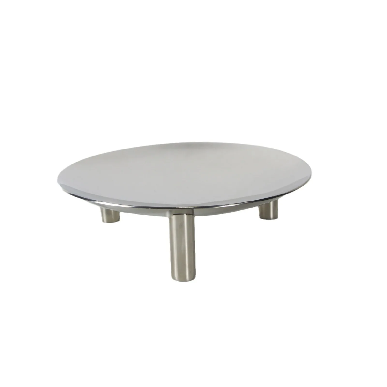 Modern simple and creative stainless steel round mirror tray storage soft decoration ornament living room  decoration 5