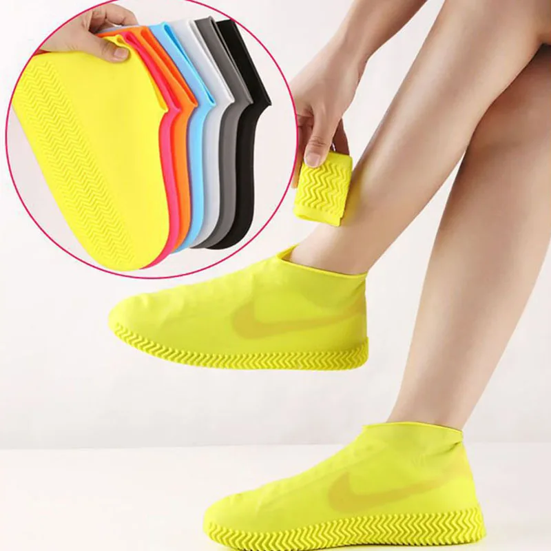 Reusable Non-slip Rain Boots Waterproof Shoes Covers Rain Boot Covers for Outdoor Use Gear Household Merchandises Home 1Pair