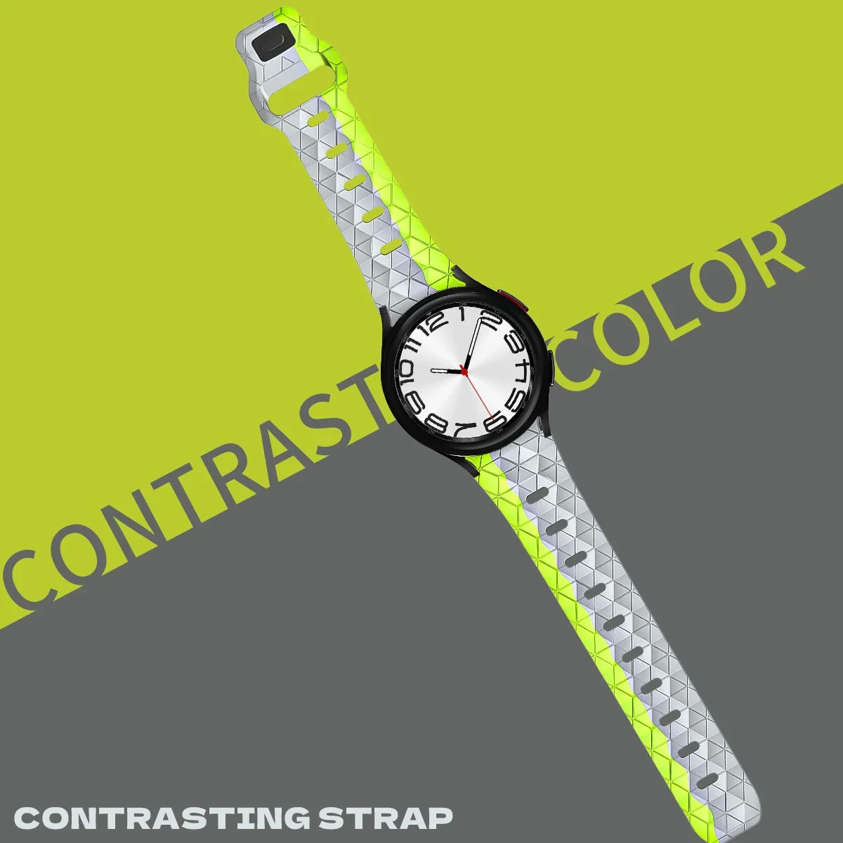 Premium Silicone Sports Watch Band - Adjustable Strap