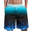 Full Print Fire Pattern Men's Swim Trunks 3D Flame Printed Quick Dry Shorts For Men Beach Surf Board Shorts Swimwear 1
