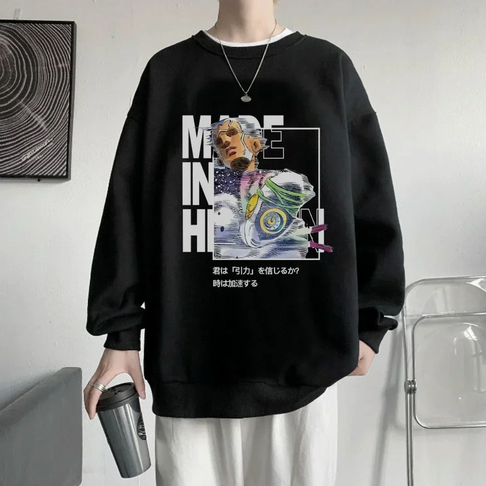 

Sweatshirts Tracksuit Jojo’s Oversized Men Winter Bizarre Clothes Women Pucci Anime Top Graphic Enrico Manga Pullover Adventure