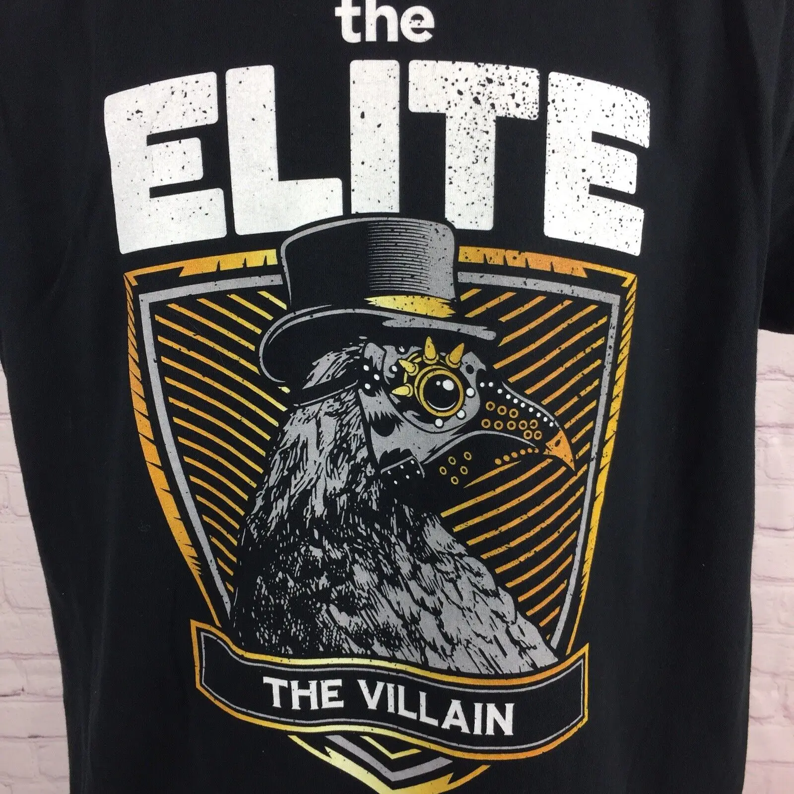 La Maglietta Da Wrestling Elite Villain Black Aew Maniche Lunghe O Corte Da Uomo Grandi