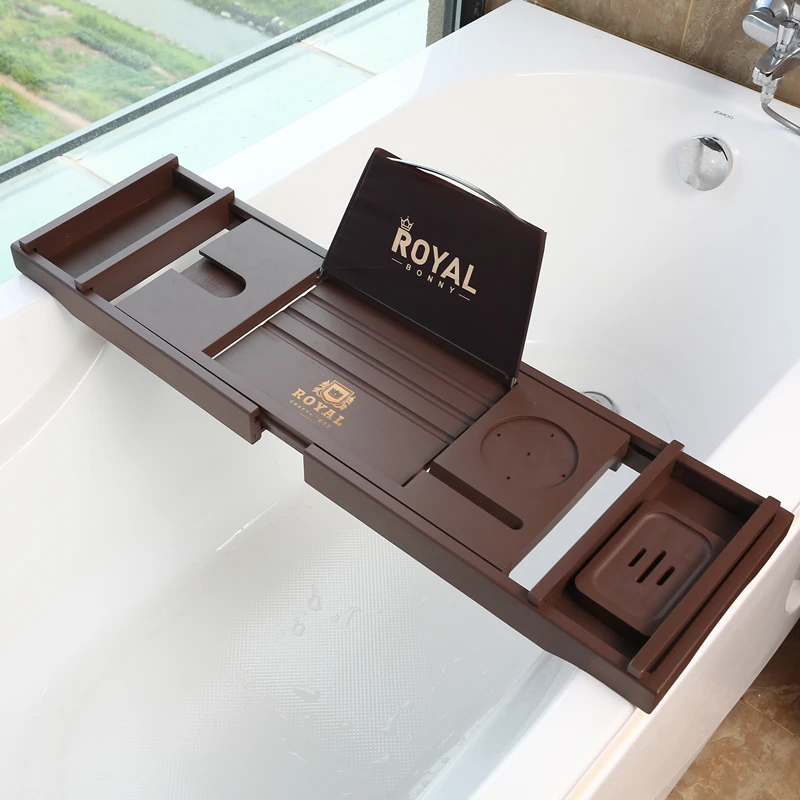 Extendable Shelf Bathtub Trays Wooden Table Storage Storage Shelf Bamboo Bathtub Trays Nordic Bandejas Organizer WW50BT