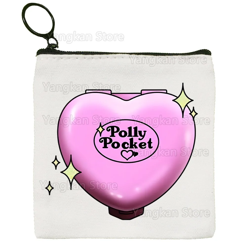 Polly Pocket Cartoon Printed Canvas Bag Design Canvas Simple and Fashionable Storage Bag