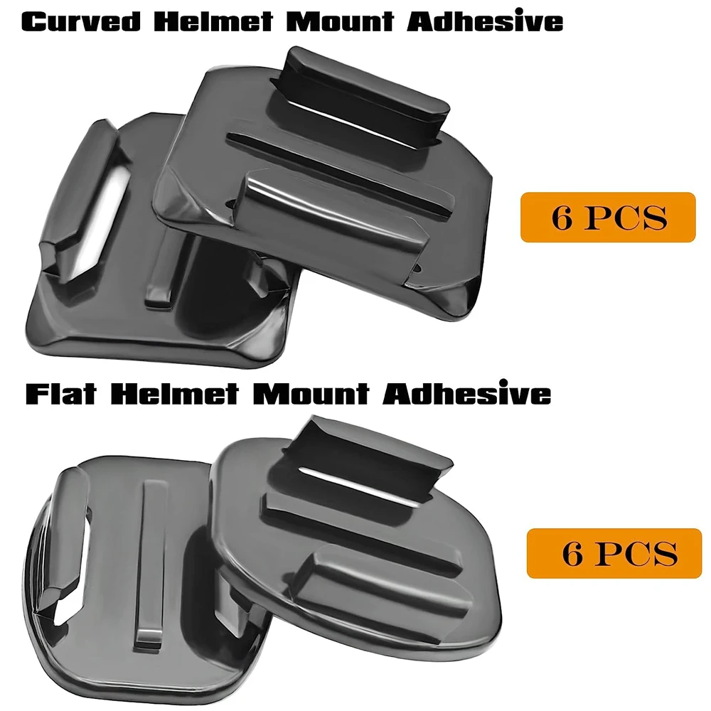 Support adhésif plat/courbé pour GoPro Hero 13-6, Insta360 X5-X3, DJI OSMO