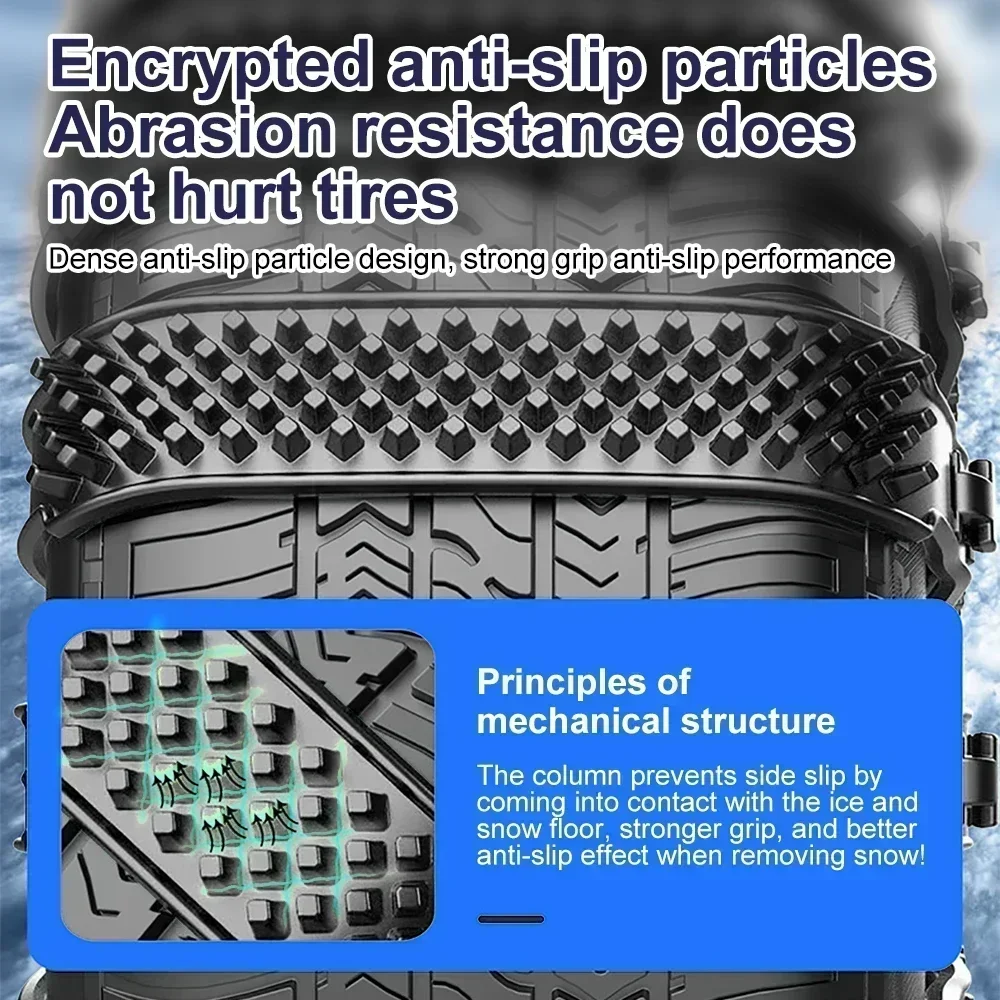 Winter Wider and Thicker Tire Chains Emergency Car Tire Anti-skid Chains Toughness Car Universal Suv Off-road Van