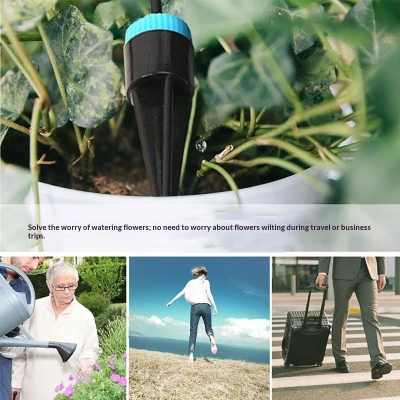Cross-Border10Drip irrigation kit for watering flowers, lazy person's watering tool, home drip irrigation for succulent plants a - 3