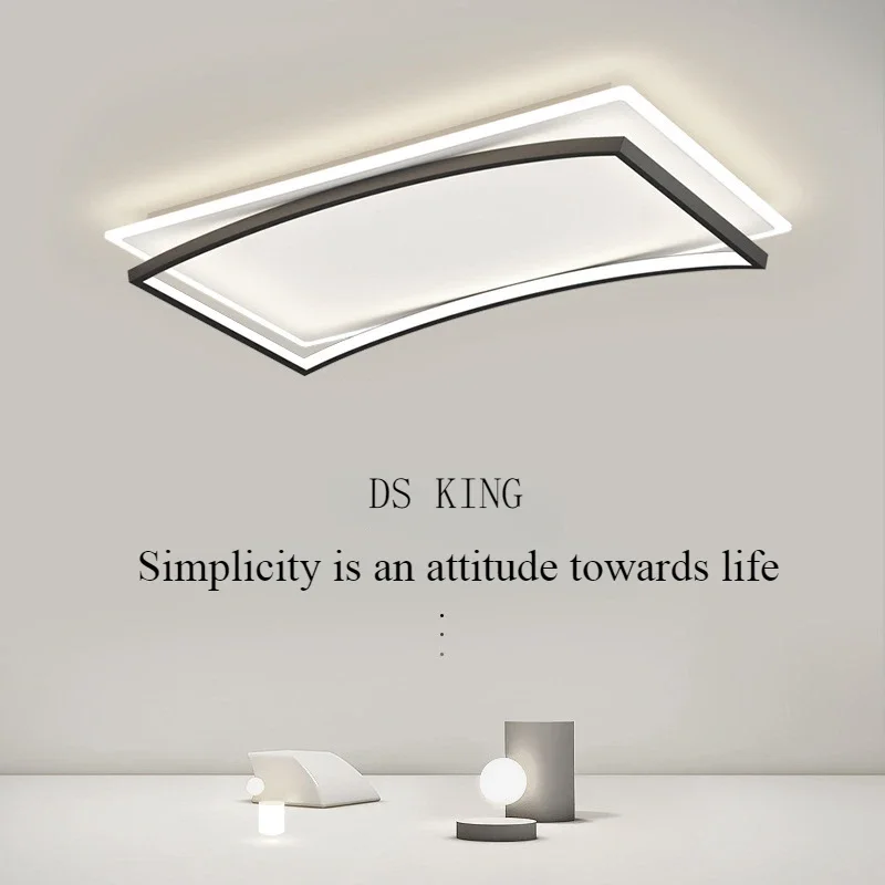 Modern Design RC LED Dimming Light For Living Dining Room Bedroom Study ...