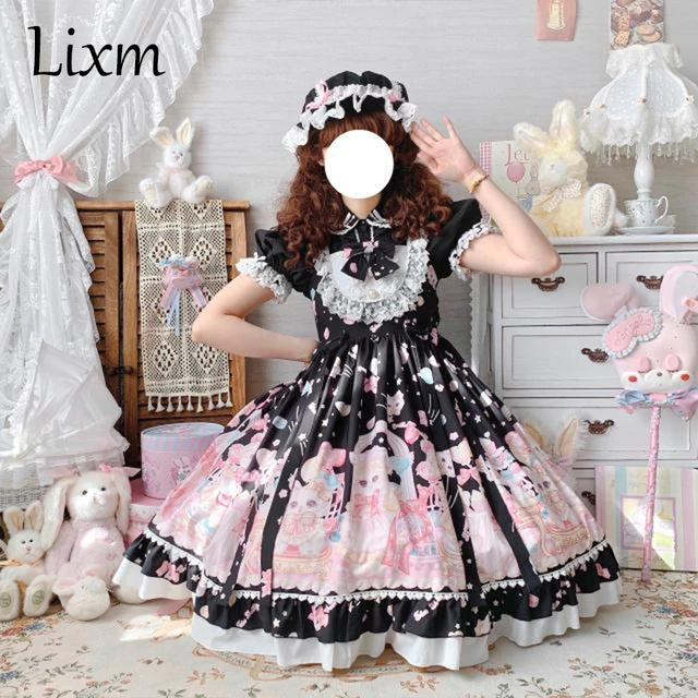 Japanese Women Lolita Jsk Party Dress Strawberry  Lolita Dress Kawaii  Strawberry - Lolita Collection - Aliexpress