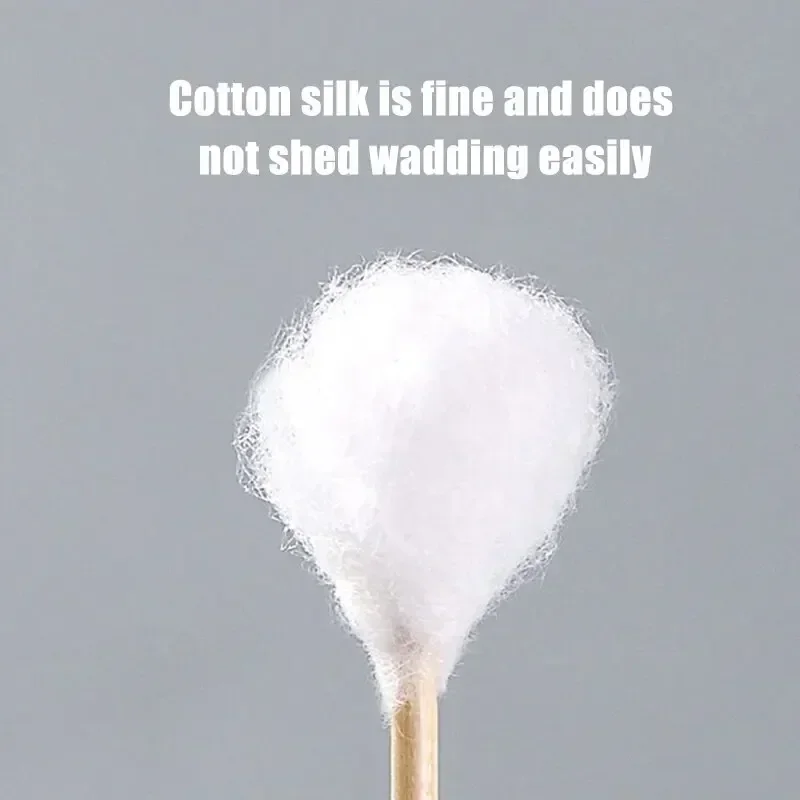 30/100/500PCS Double Heads Cotton Swabs Round Head and Sharp Heads Daily Cleaning Cottonswab Bag &Box Packed Disposable 6