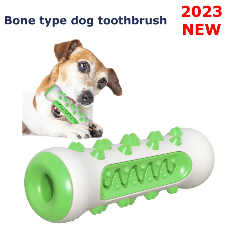 

2023 new bone type toothbrush dog tooth grinding stick tooth cleaning bite glue dog toy bite resistant