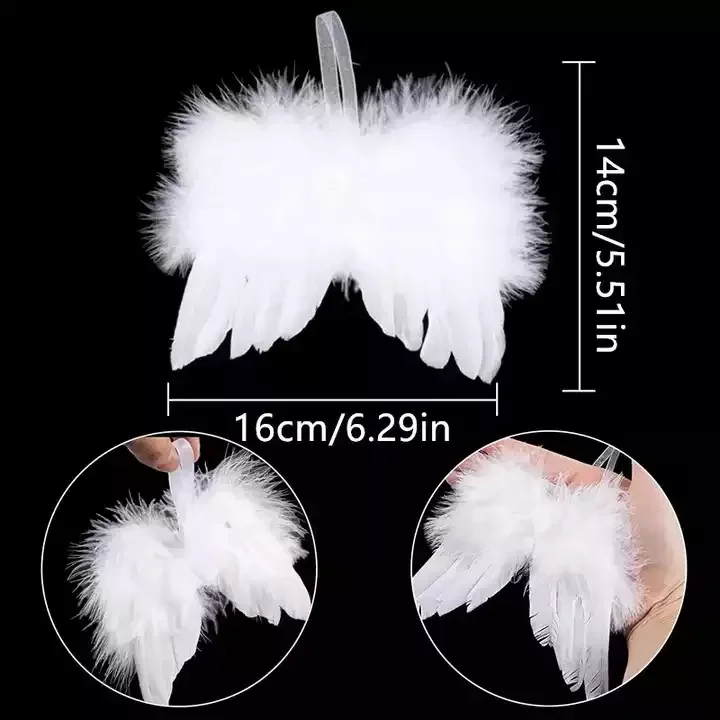 Aluminum Ornaments with Angel Wing Sublimation Angel Wing Ornament for Christmas Decoration 20pcs/Lot